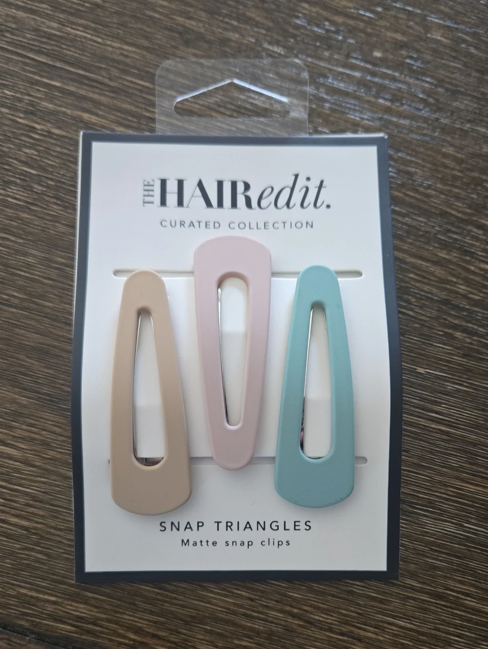 NWT The Hair Edit Snap Triangles Matte Clips Barrettes